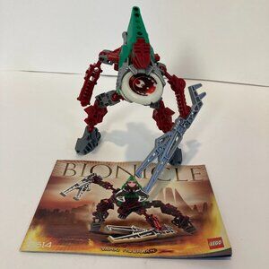 LEGO Bionicle Vahki 8614 Nuurakhu Red Figure With Disc and Manual
